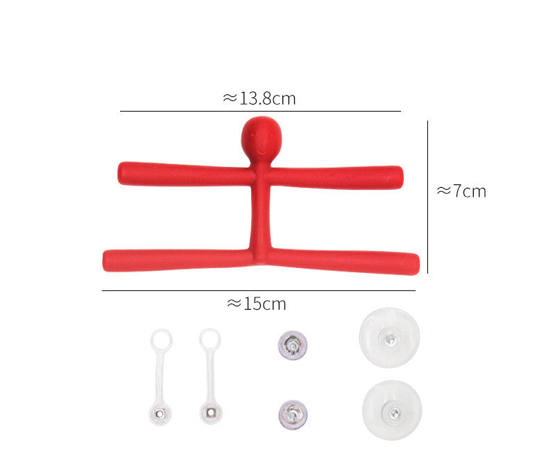 Home Decor Mini Man Refrigerator Magnets Cute Rubber Key Holder Wall Hook Towel Hanger For Office Home Fun Decoration