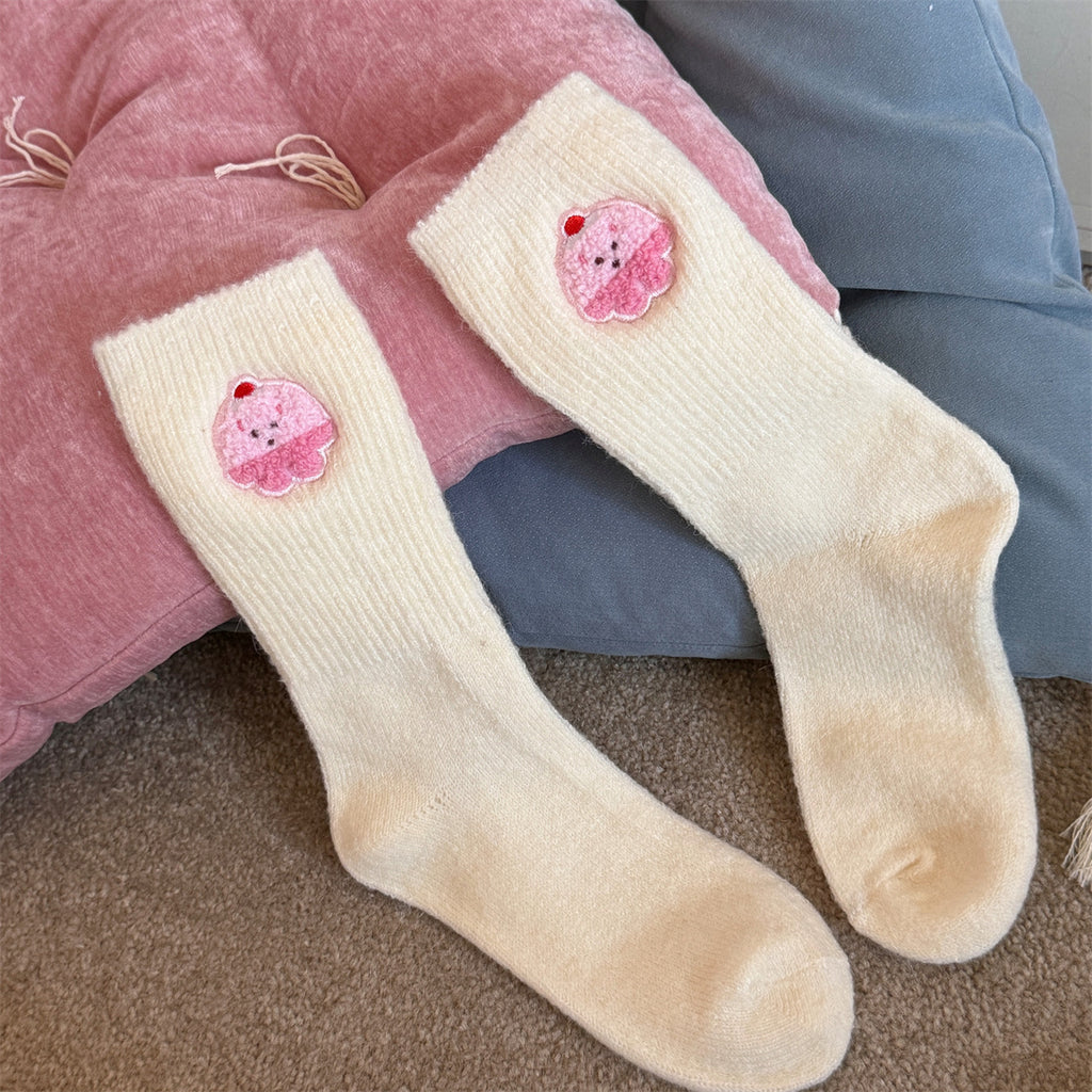 Thickened Winter Wool Socks For Warmth And Cuteness