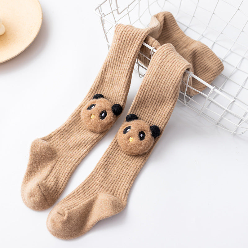 Infant Bottoming Combed Cotton Panda Children Pantyhose