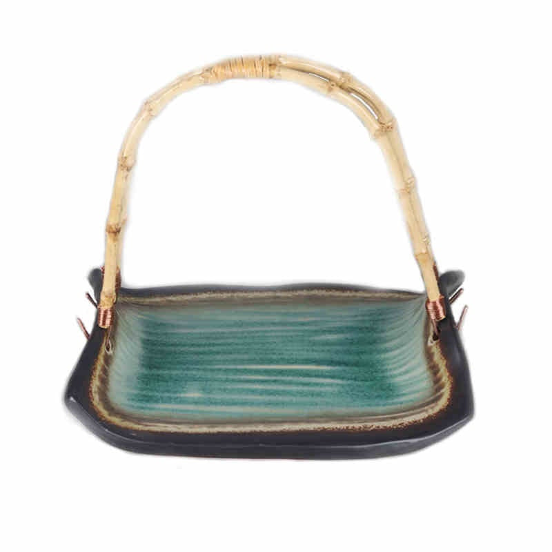 Japanese Cuisine Plate With Handle Basket Plate