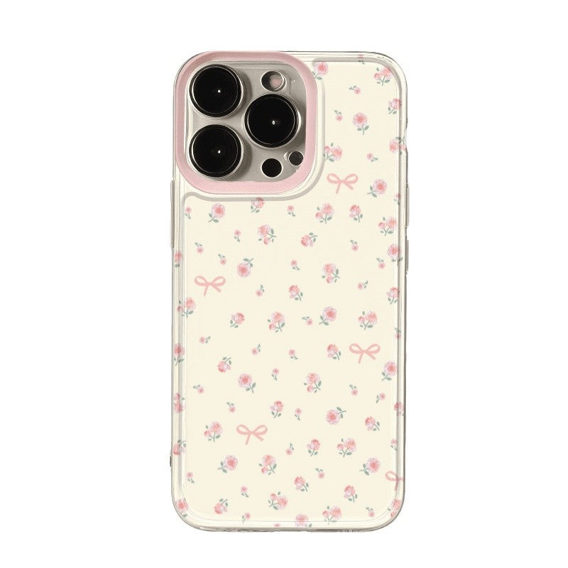 Women's Plastic Pink Floral Phone Case