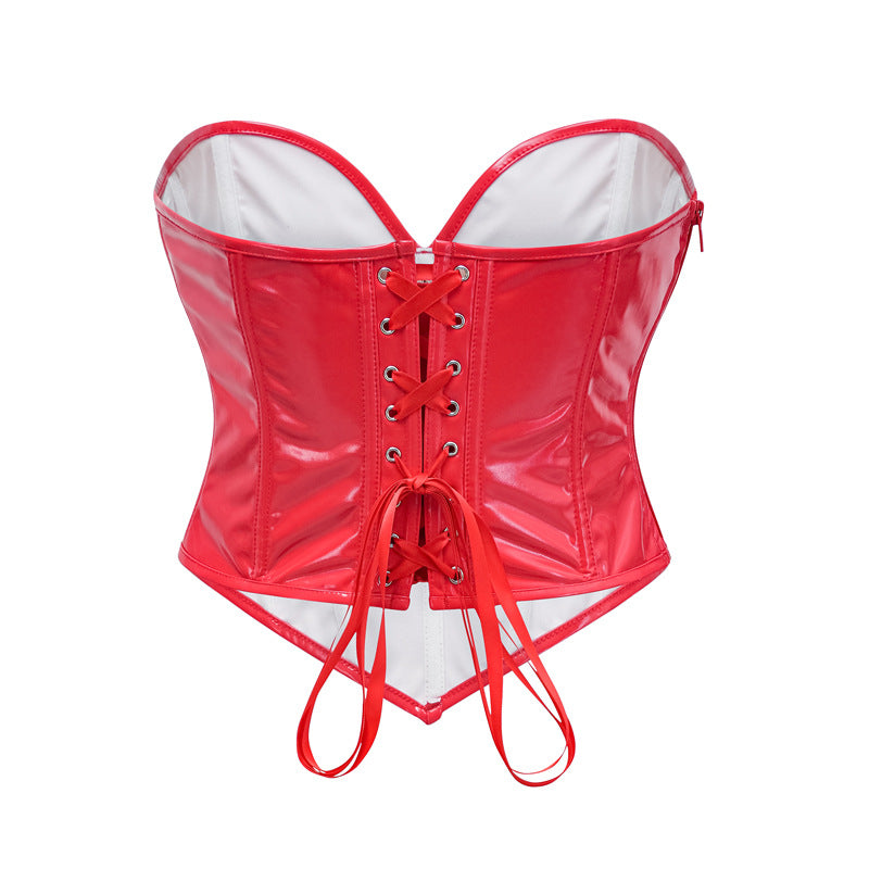 Women's Fashion Zipper Belly Tube Top Corset